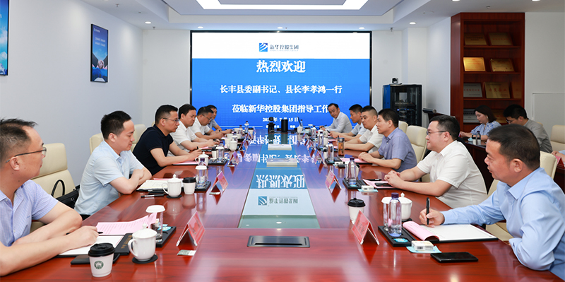 長豐縣委副書記、縣長李孝鴻一行深入新華控股集團調研指導!